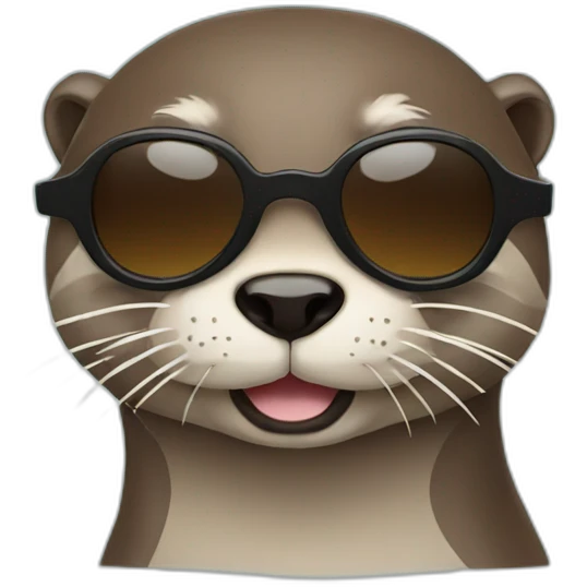 Otter with sunglasses  emoji