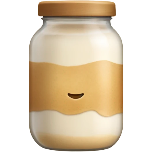 aesthetic jar with sourdough starter  emoji