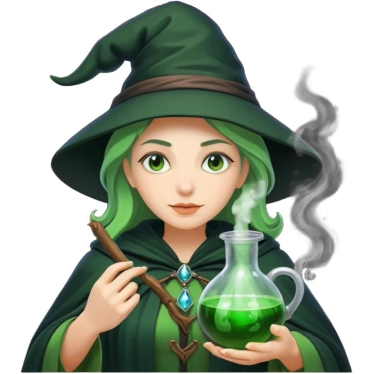 green witch cooking potion emoji