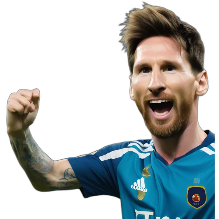 Messi entrain de tiré la langue  emoji