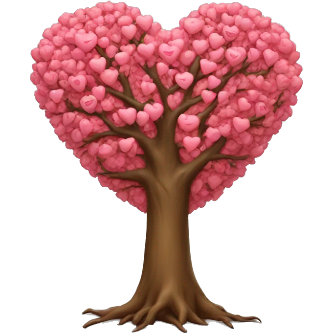 love heart tree emoji