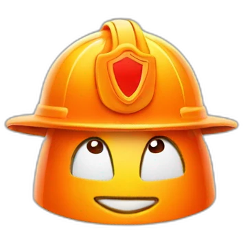 orange-lightbulb-with-orange-fireman-helmet emoji