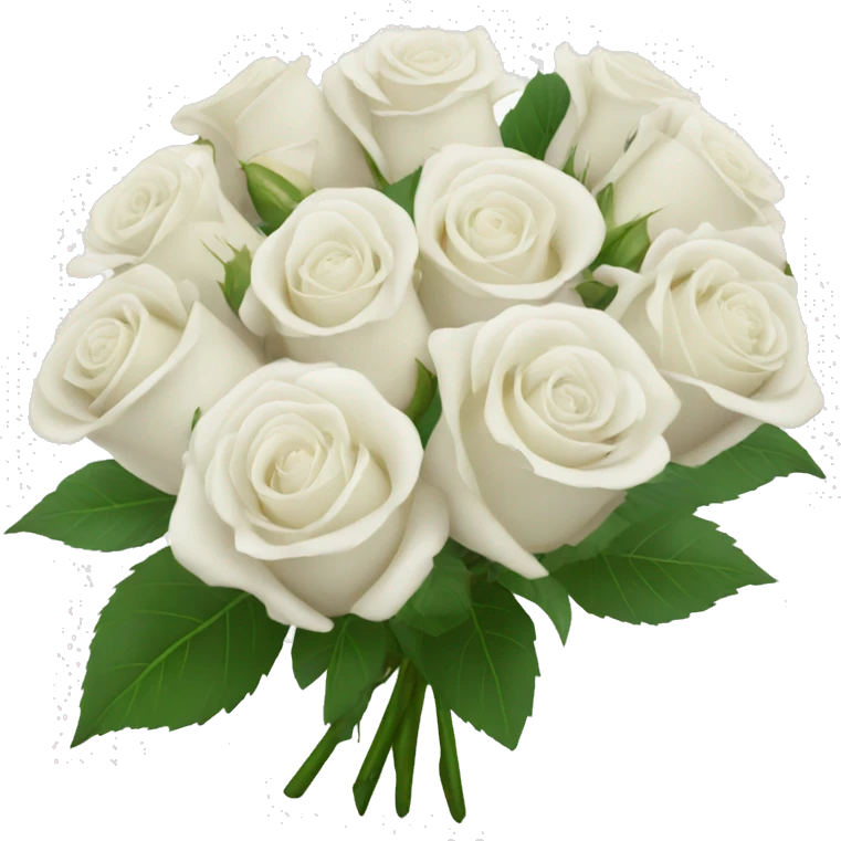 bouquet of white roses emoji