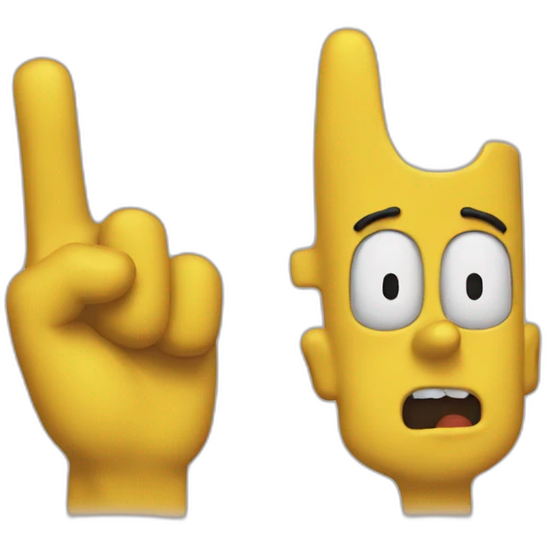 bart simpson doing the Jul sign with his fingers emoji
