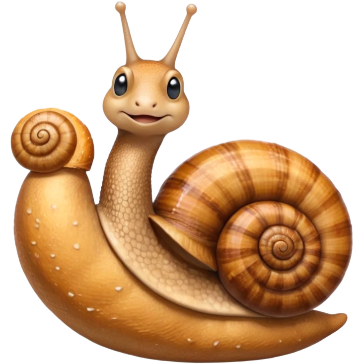 French snail holding a baguette emoji