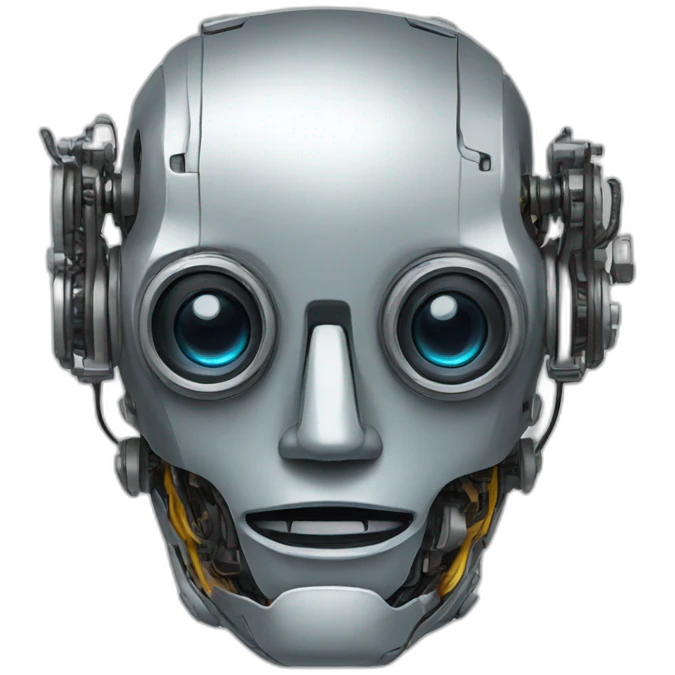 detailed robot head emoji
