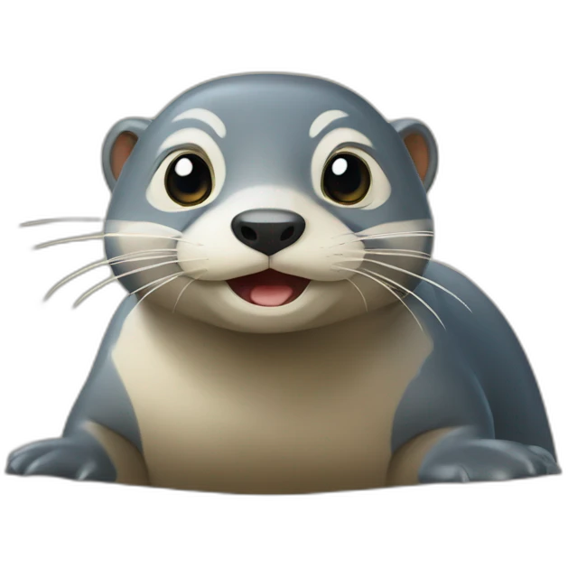 Tortu sur loutre emoji