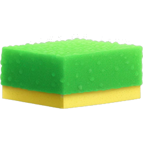 green squared thin dish sponge emoji