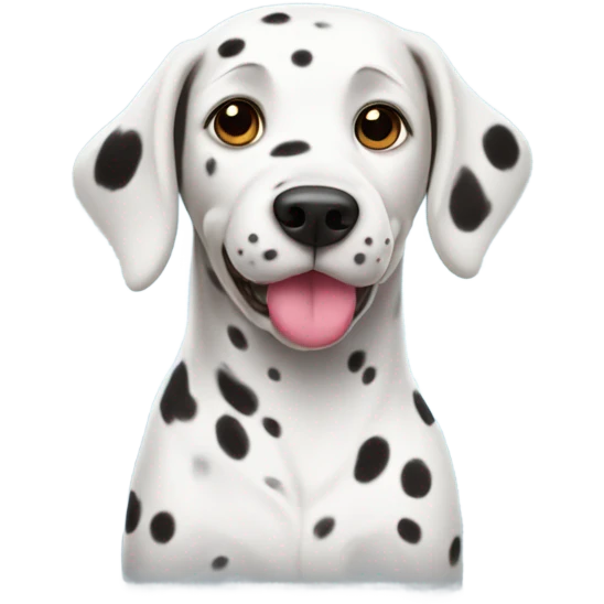 dalmatian with big heart emoji