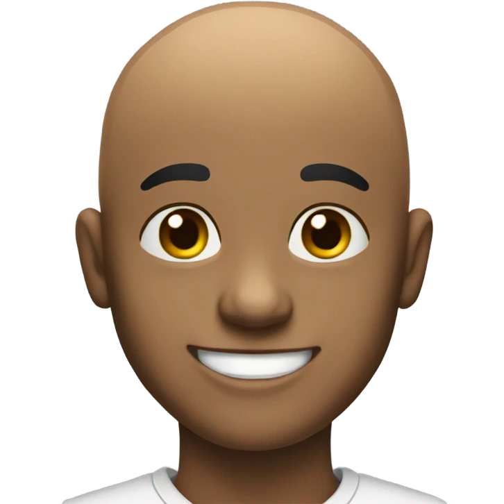 bald boy with a grin emoji
