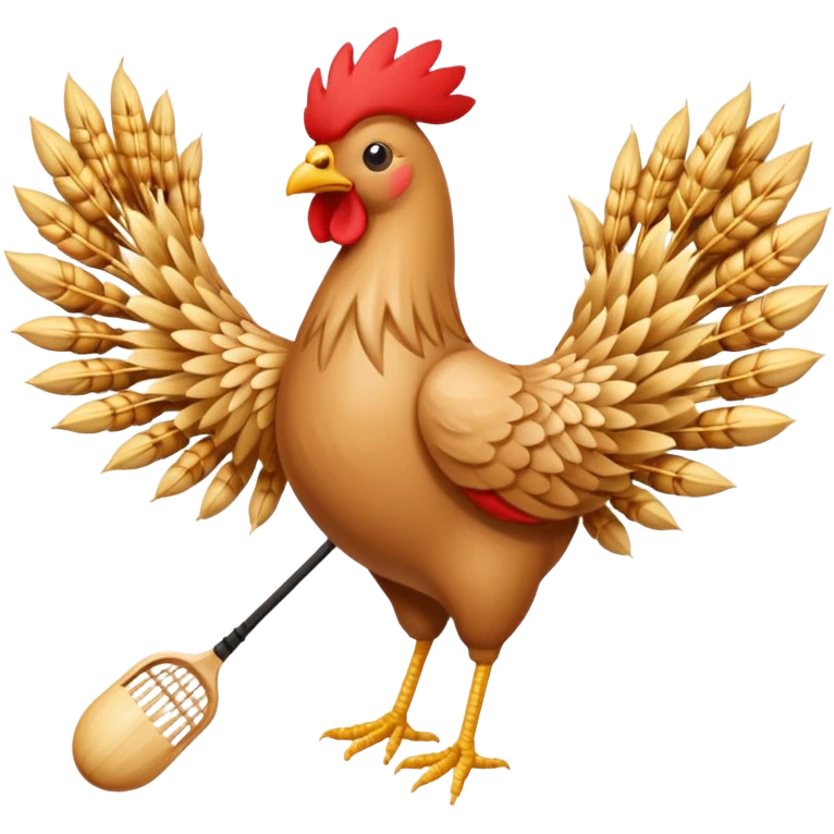 badminton cock made of wheat emoji