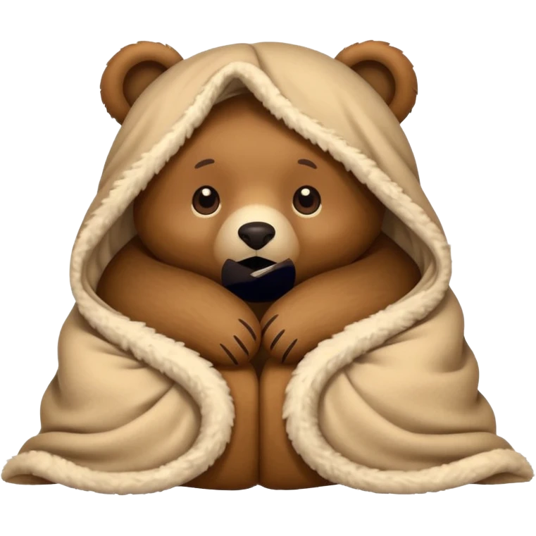 Bear under blacket emoji