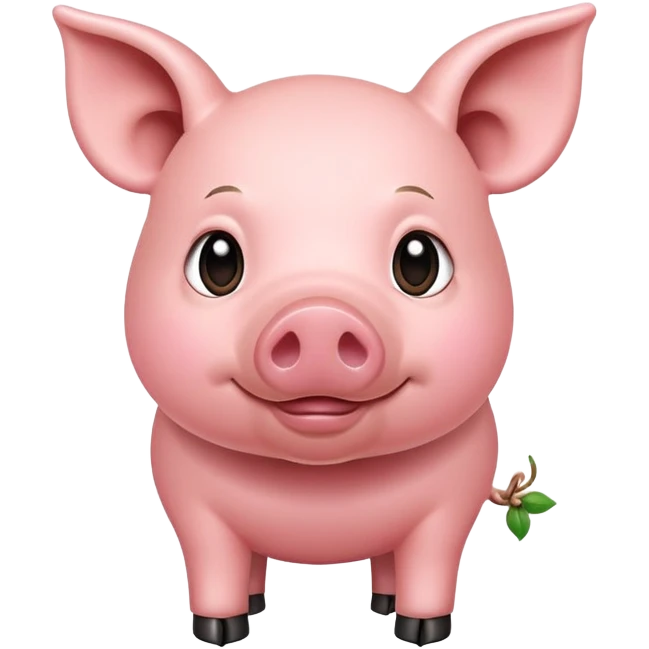 Pig with quadrifoglio emoji