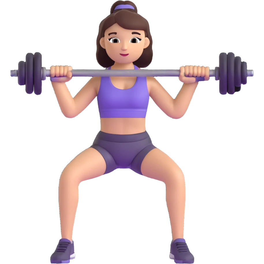 girl lifting a dumbbell emoji