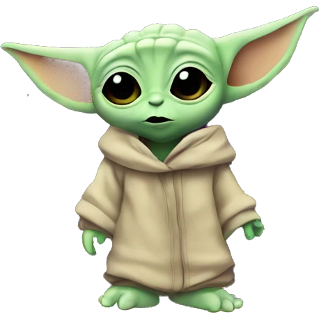 Baby yoda on a rave party emoji