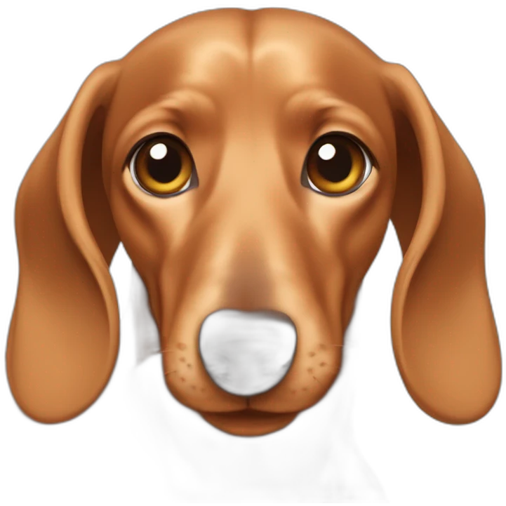 A fawn colored dachshund with gigantic ears emoji