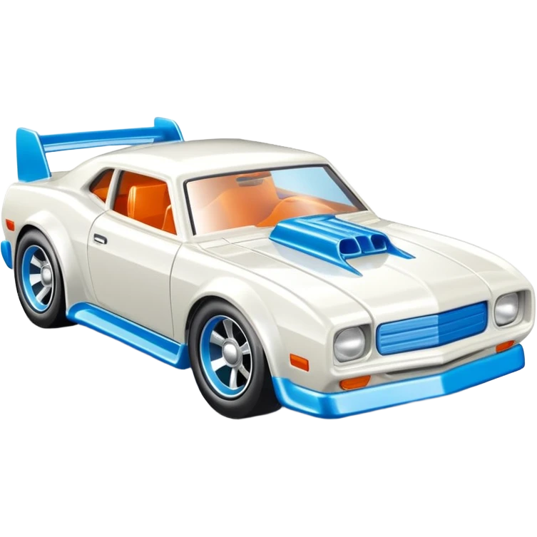 Машинка HotWheels белого цвета в классической упаковке HotWheels. emoji