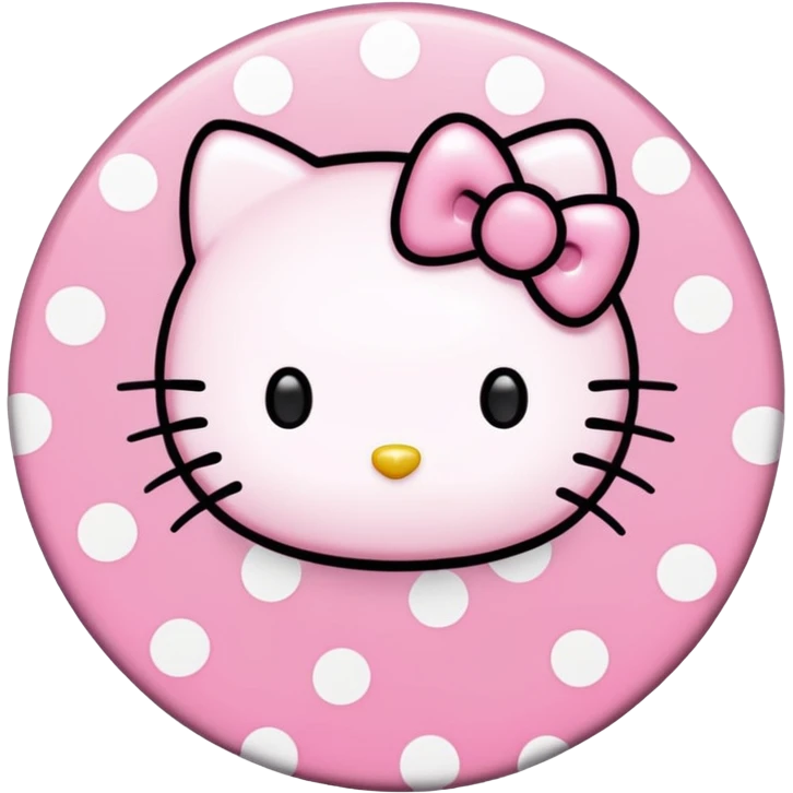 Hello kitty en puntitos para pegar y copiar emoji