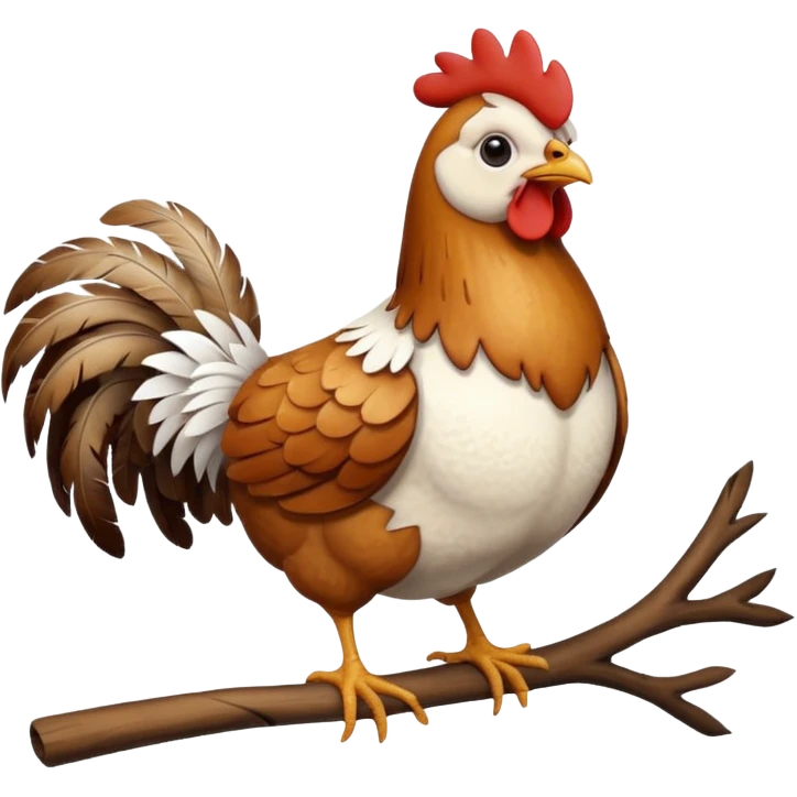 tavuk agicin üstünde otruyor emoji