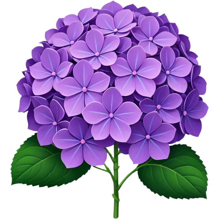A purple hydrangea emoji