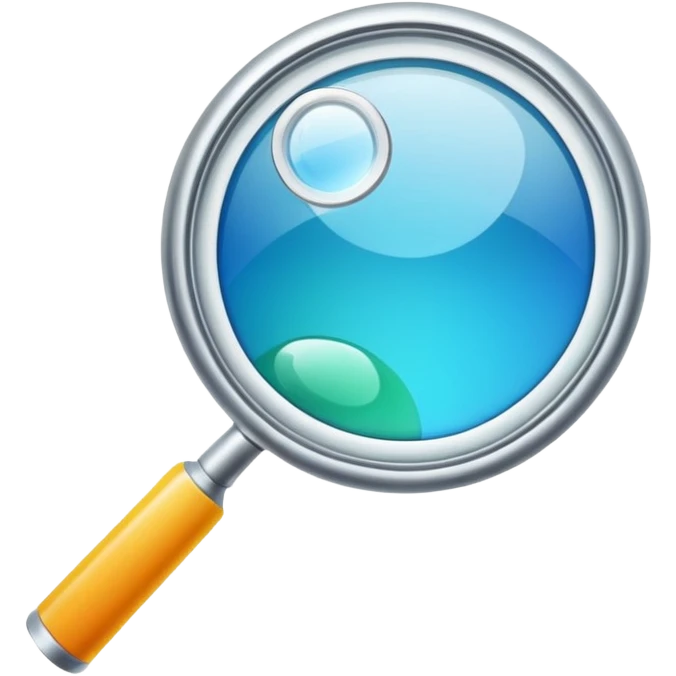 web search icon, browser window with a magnifying glass, colorful and minimal, no text emoji