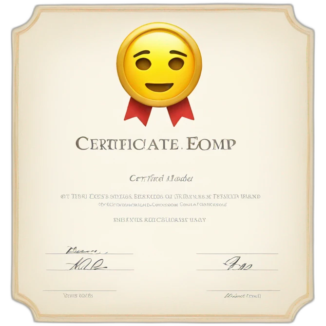 certificate emoji