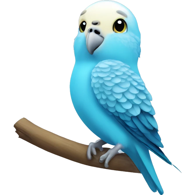 Light blue Budgerigar bird  emoji