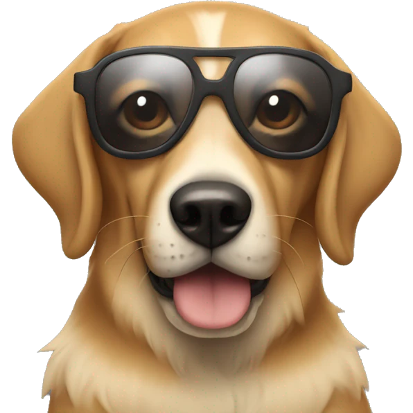 dog wearing sunglasses emoji