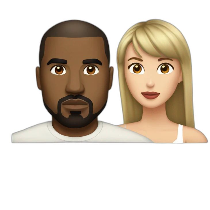 Kanye and Taylor best friends emoji