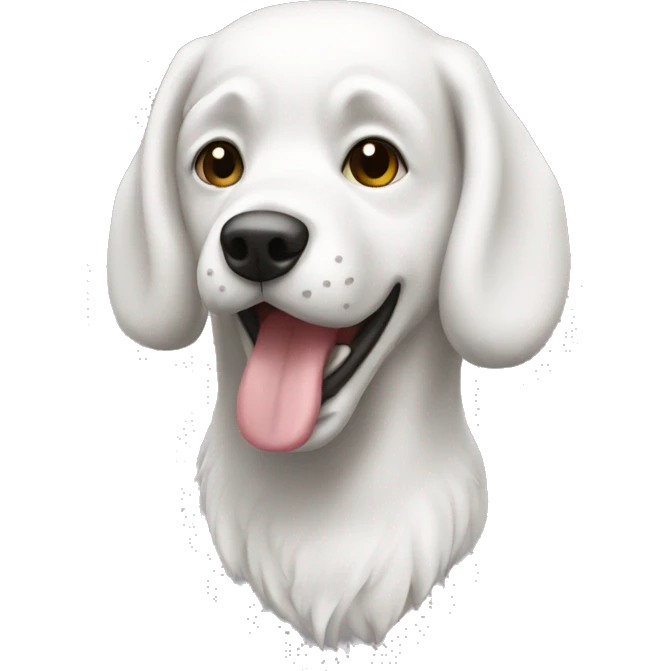 Perro blanco  emoji