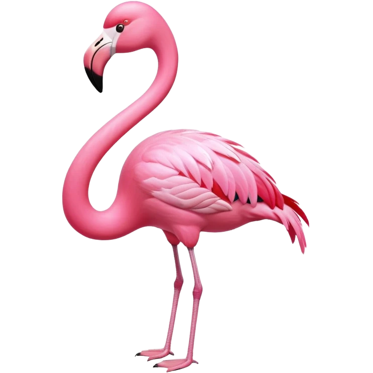 exotic flamingo character, pink feathers, elegant pose, 3D cartoon, mobile game icon style, clean background, no text, no watermark
 emoji
