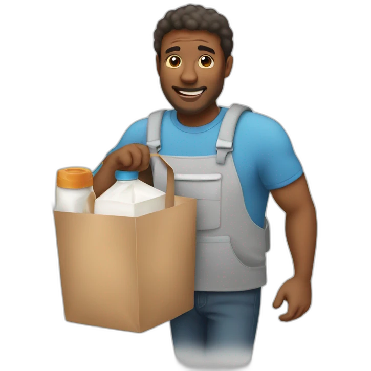 Father  going to get milk emoji