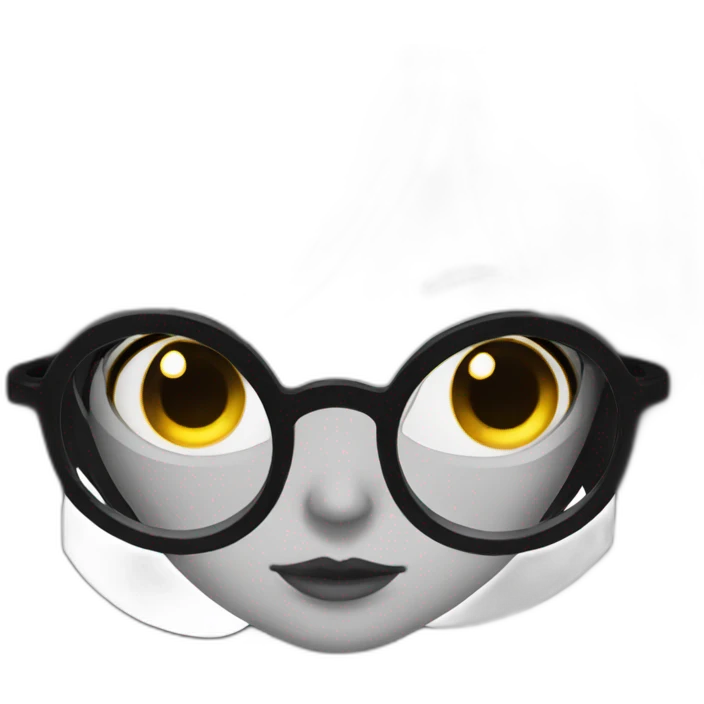 Crying-goth-girl-dark-hair-with-glasses-black-tshirt emoji