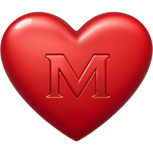 the letters M + V, in a heart emoji