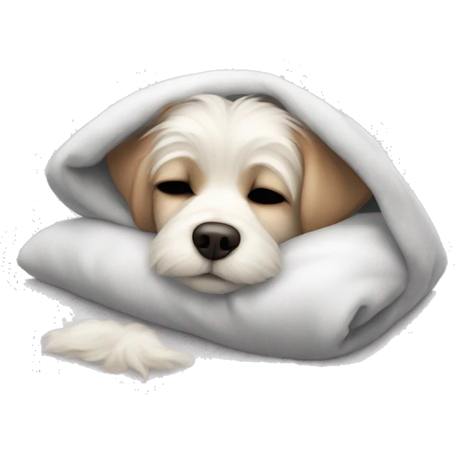 Malties dog sleep in cuti hodie emoji