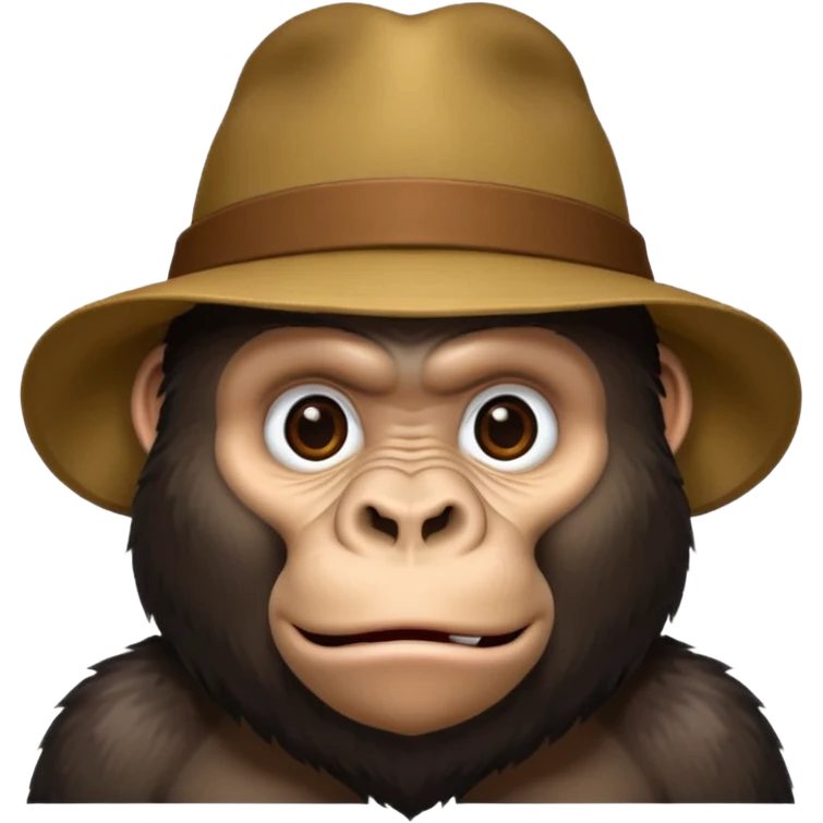 Gorrila wear hat emoji