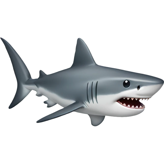 shark with top emoji