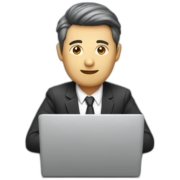 usual manager with laptop emoji