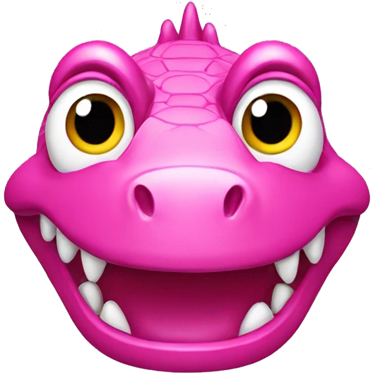 un cocodrilo rosa emoji