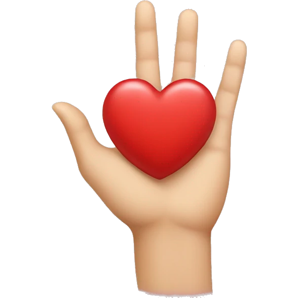 Heart with hand emoji