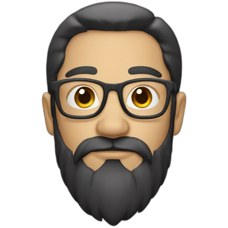 "Dark-haired wizard with glasses and a short beard." emoji