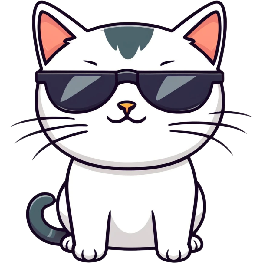 Cat with sunglasses emoji