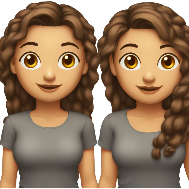 mulher, 54 anos, gordinha, feliz, cabelo castanho liso na altura do ombro, olhos castanhos, vestindo calça leg e camiseta  preta emoji