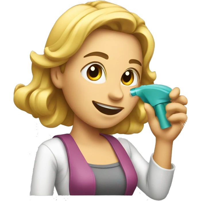 Woman spraying spray  emoji