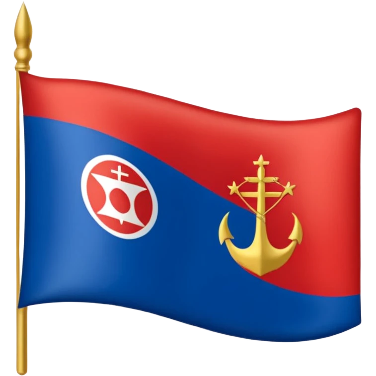 Цыганский флаг зеленый и синий с колесом emoji