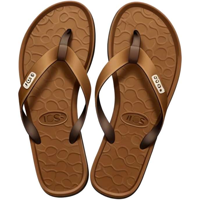 brown coffee colored flip flops emoji