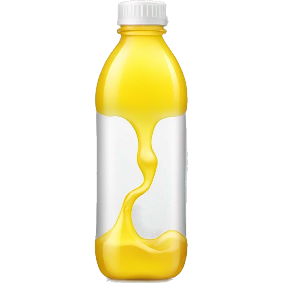 plastic bottle with clear yellow liquid emoji