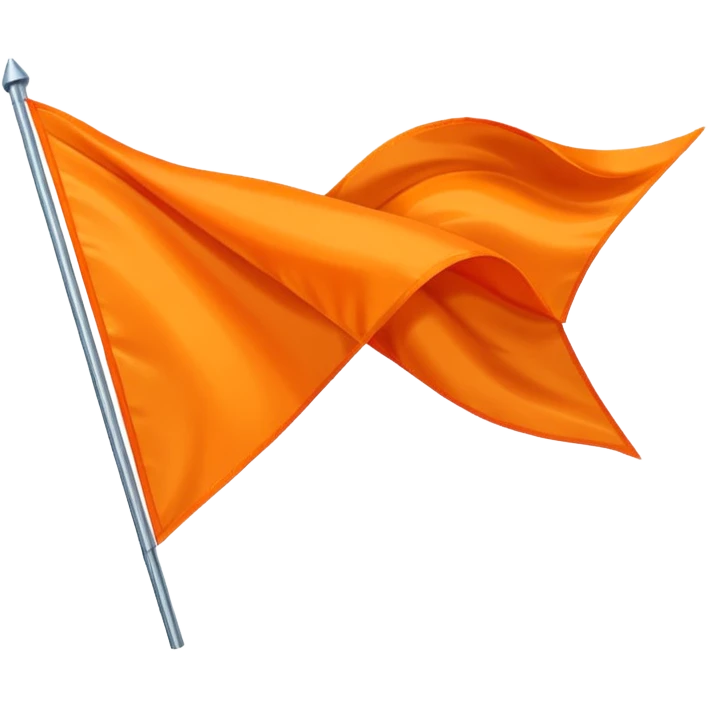 Double triangular orenge Flag emoji