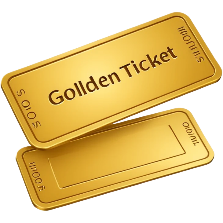 Golden ticket wonka emoji