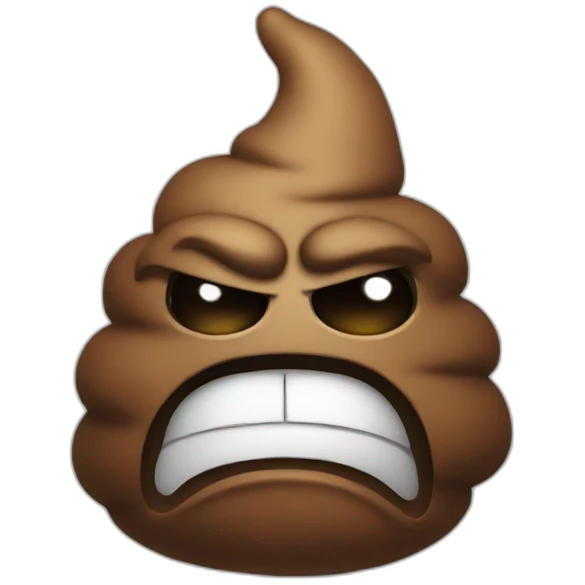 angry poop emoji